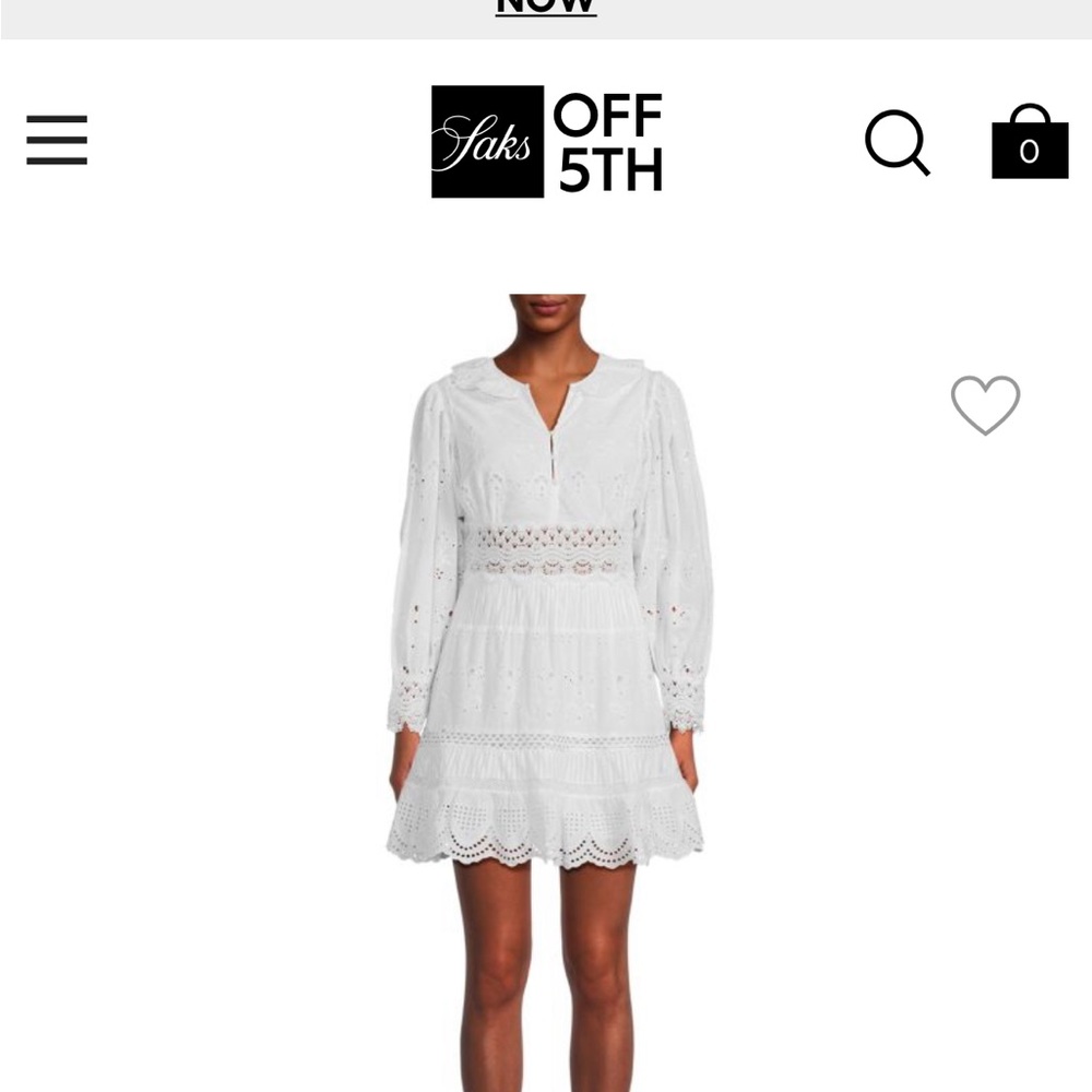 French Connection: Biton Embroidered Puff Sleeve Mini Dress, white lace dress !